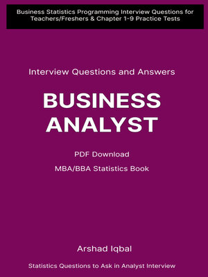 cover image of Business Statistics Questions and Answers PDF | BBA MBA Statistics Quiz e-Book Download